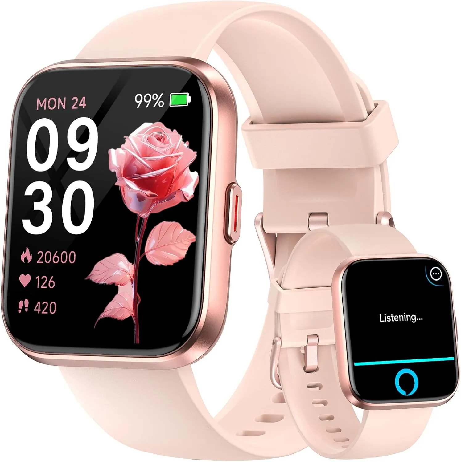 Women Android testimony pour responsibility modem iPhone, [1.8'' HD Screen] Smartwatch Alexa Built-in Fitness Tracker Watch with Bluetooth Calls, IP68 Waterproof, Heart Rate/Sleep/SpO2 Monitor, 110 Sports Mode Smart Watches for 