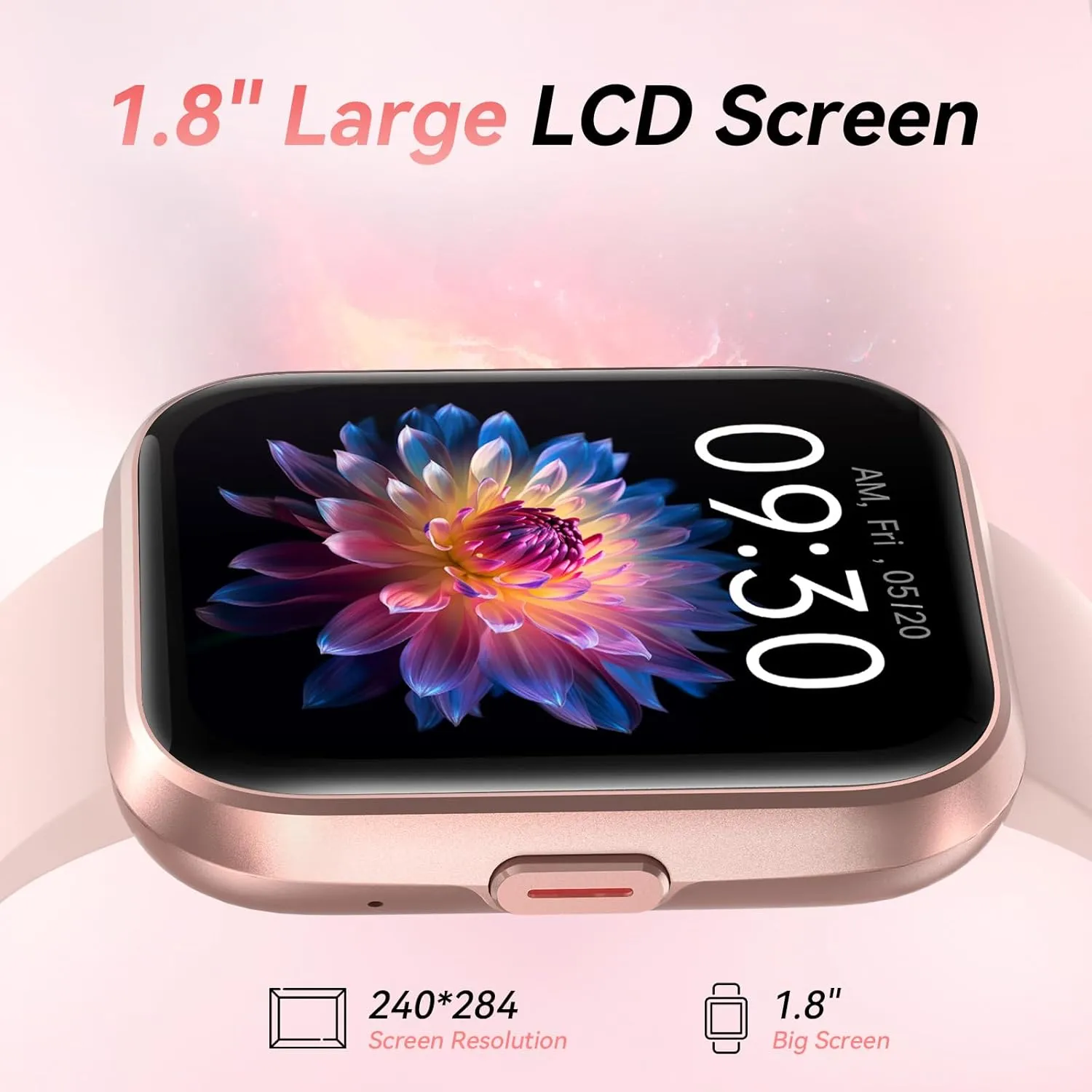Women Android testimony pour responsibility modem iPhone, [1.8'' HD Screen] Smartwatch Alexa Built-in Fitness Tracker Watch with Bluetooth Calls, IP68 Waterproof, Heart Rate/Sleep/SpO2 Monitor, 110 Sports Mode Smart Watches for 