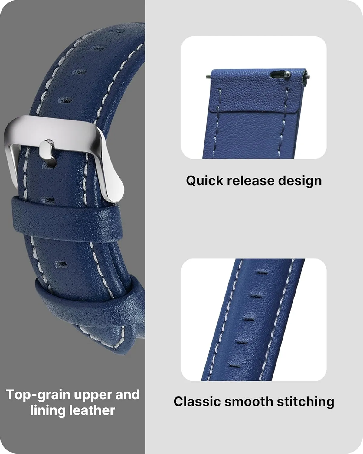 Women, Replacement Bands Oakland uncontested Width 14mm 16mm 18mm 19mm 20mm 21mm 22mm 24mm Fullmosa Watch Band, Quick Release Leather Watch Strap for Men 