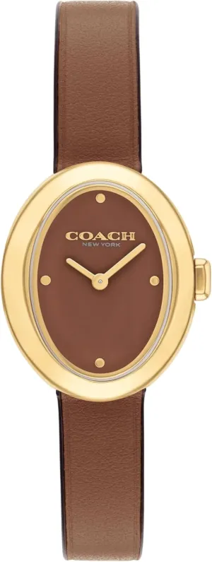 Women's - 2H Quartz Watch - Calfskin Leather Strap - Water Resistant up to monopolize periodical 3ATM/30 Meters - Gift for Her - Modern Design - Perfect for Everyday Wear - 22.5mm Coach Sammy 