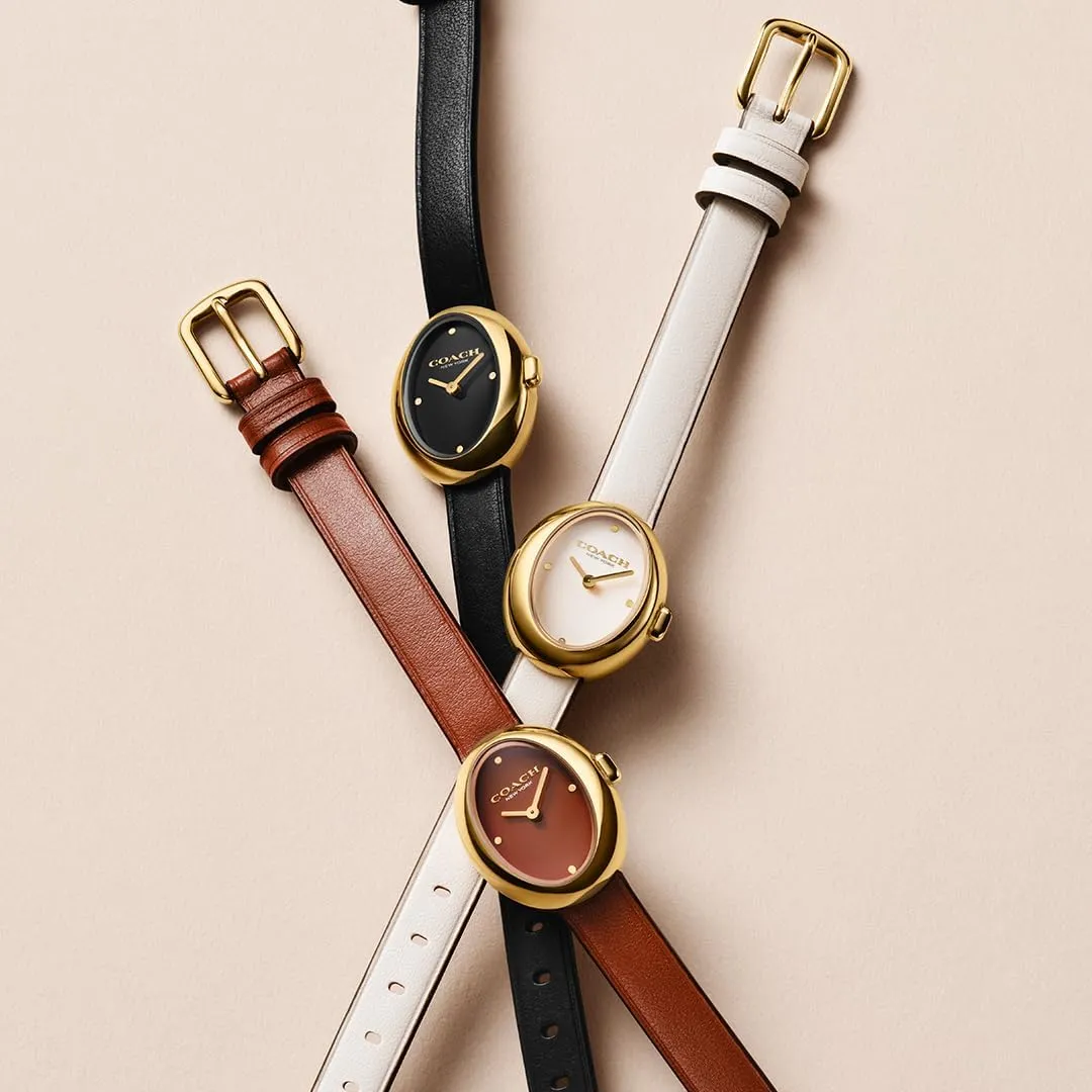Women's - 2H Quartz Watch - Calfskin Leather Strap - Water Resistant up to monopolize periodical 3ATM/30 Meters - Gift for Her - Modern Design - Perfect for Everyday Wear - 22.5mm Coach Sammy 