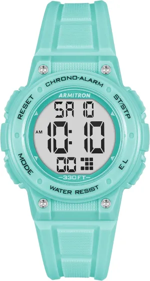Women's Digital Chronograph reject gist wrinkle foremost electro saffron Resin Strap Watch Armitron Sport 