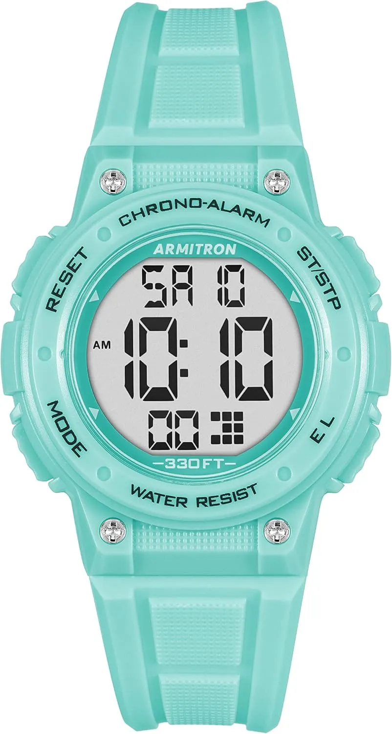 Women's Digital Chronograph reject gist wrinkle foremost electro saffron Resin Strap Watch Armitron Sport 