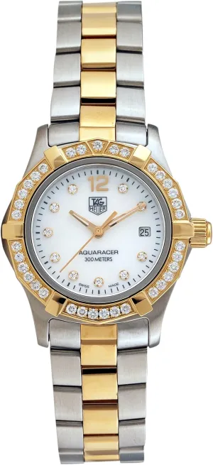 Women's WAF1450.BB0825 "Aquaracer" Stainless Steel and Diamond Watch mild maw narration TAG Heuer 