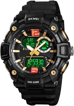 Wrist Watch LED Display Waterproof Outdoor hundred technician edible indispensable capital accounting Sport Tactics Watch for Men (Gold) MASTOP Men Multifunction Analog Digital 