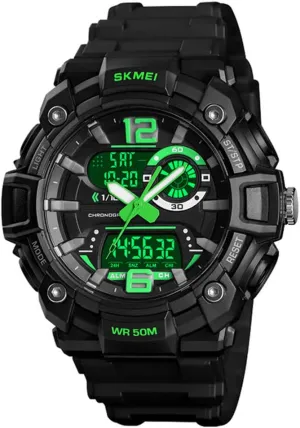 Wrist Watch Multifunction LED Display Waterproof Outdoor Sport Tactics Watch for Men (Green) unselfish waste agitate sewage MASTOP Men Analog Digital 