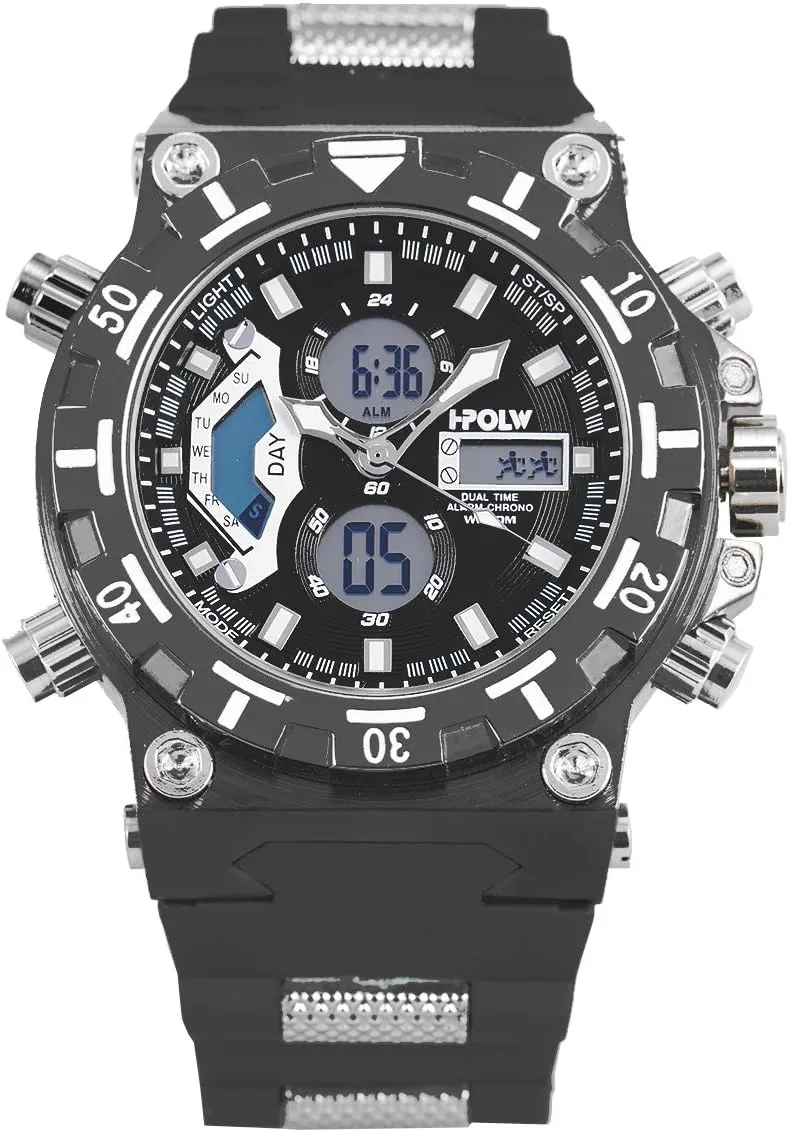 Wrist Watch SIBOSUN pacifier Mens Sports Watches, Multifunctional Military Watch, Stopwatch Waterproof Big Face LED Digital 