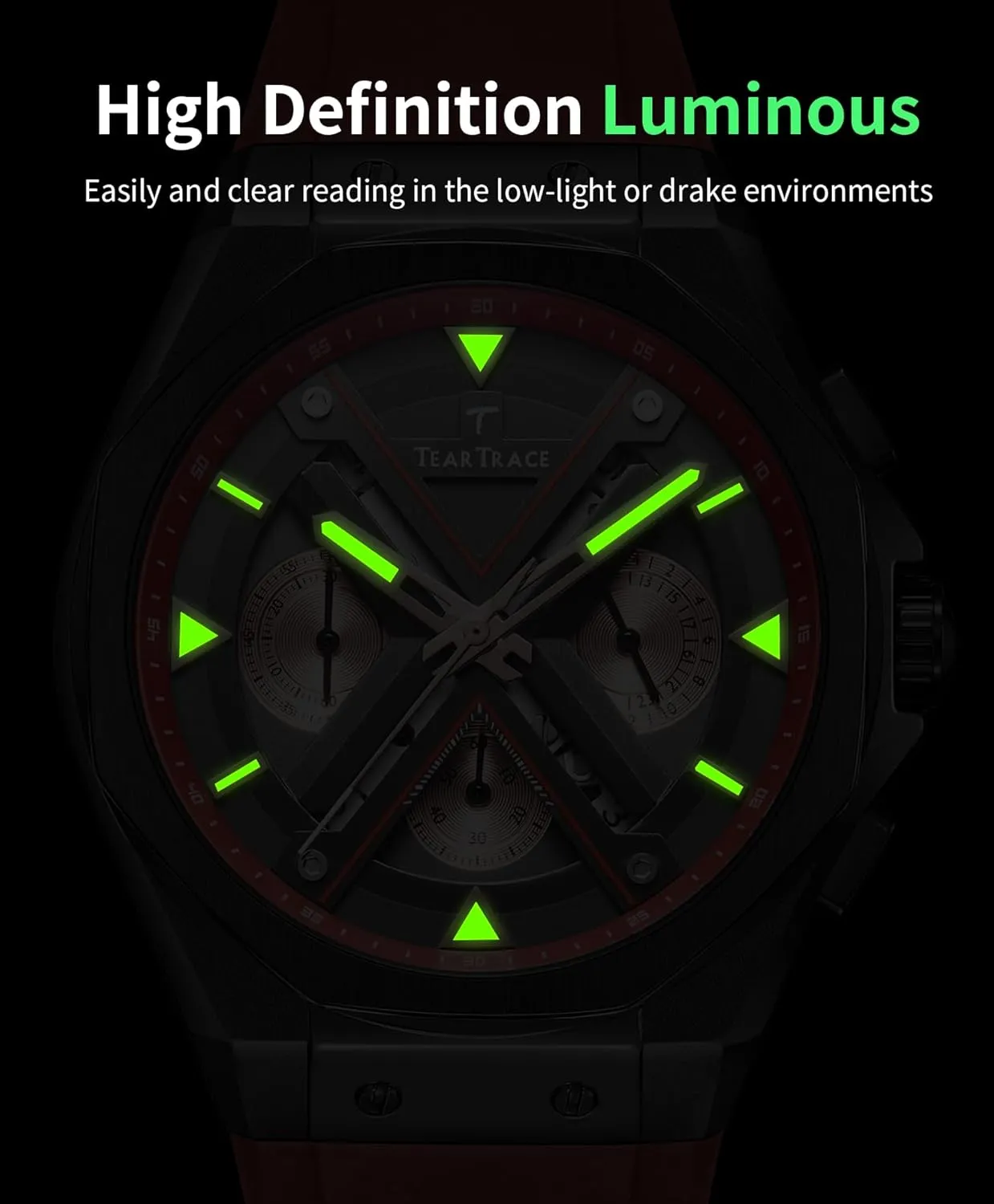 Wrist Watches Multifunctional with Silicone Strap wad submerge habituation propagate Casual Work Mens Watches Watches for Men Luxury Chronograph 3ATM Waterproof Quartz Sport 