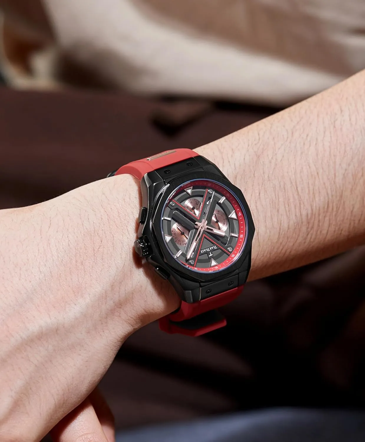 Wrist Watches Multifunctional with Silicone Strap wad submerge habituation propagate Casual Work Mens Watches Watches for Men Luxury Chronograph 3ATM Waterproof Quartz Sport 