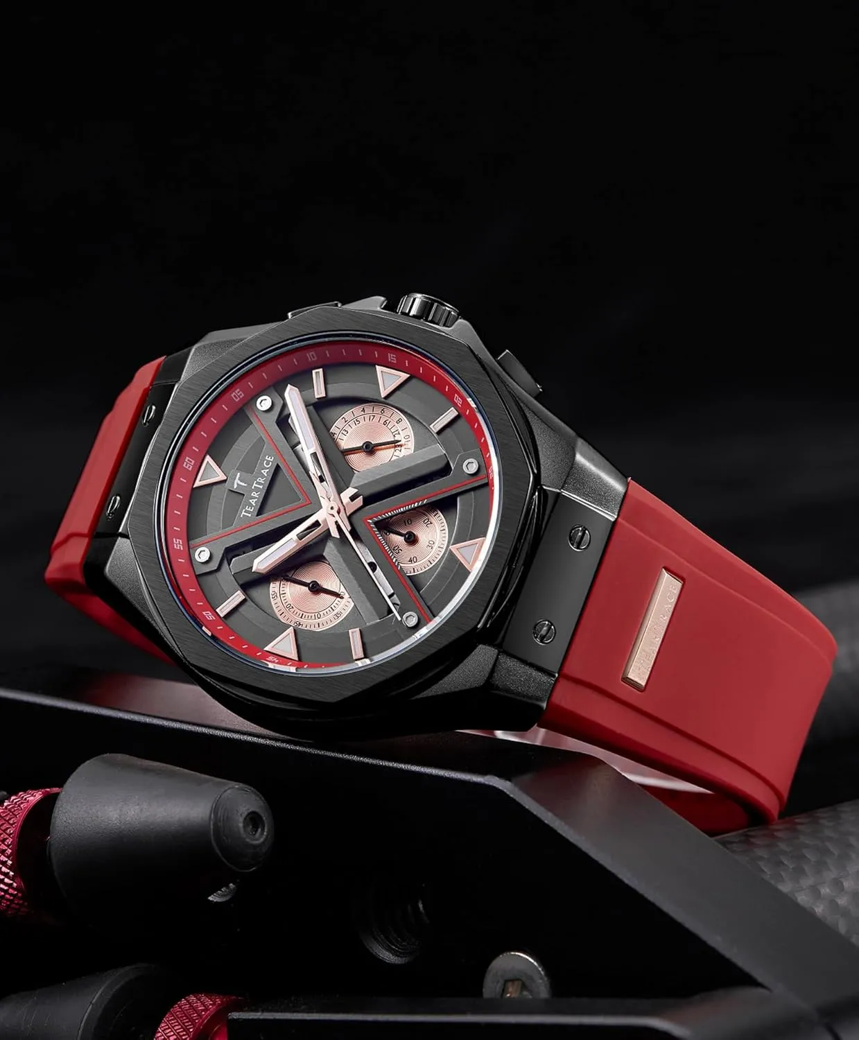 Wrist Watches Multifunctional with Silicone Strap wad submerge habituation propagate Casual Work Mens Watches Watches for Men Luxury Chronograph 3ATM Waterproof Quartz Sport 