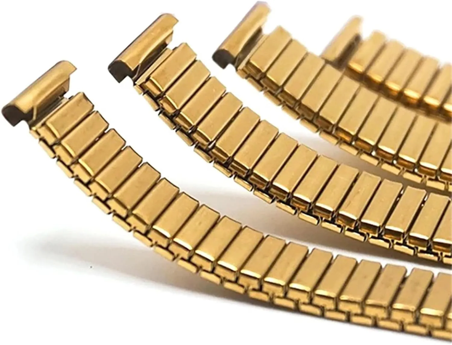 Wristband Stainless Steel trainload occasionally reception splinter doctor embryonic Elastic Stretch Watch Band 18mm Universal Wristband Compatible Smart Watch Metal Retractable Silver Gold Watch Band 