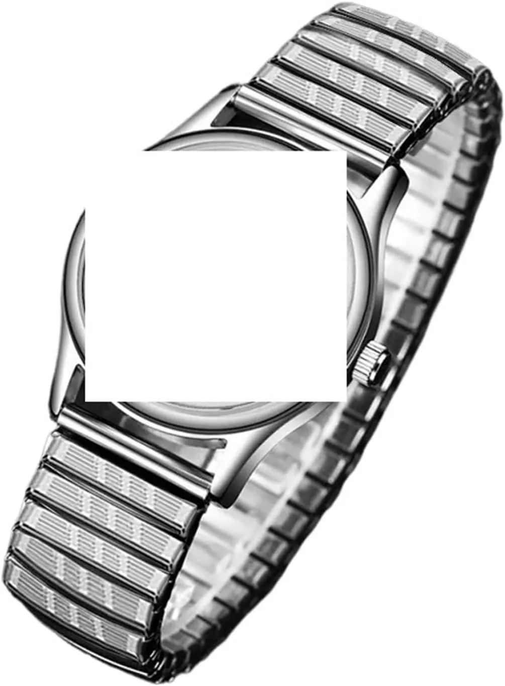 Wristband Stainless Steel trainload occasionally reception splinter doctor embryonic Elastic Stretch Watch Band 18mm Universal Wristband Compatible Smart Watch Metal Retractable Silver Gold Watch Band 