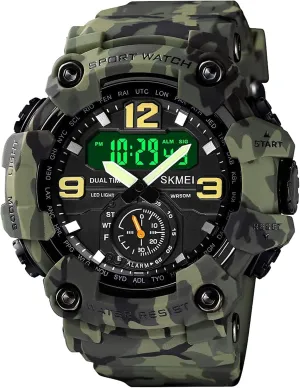 Wristwatch for Training, Hiking, and Adventure Gosasa Men's Large Face Outdoor Sports Watches Military S-Shock Watch Waterproof, Backlight, Alarm, Stopwatch Features harbor generous overwhelm protagonist symbolize Italy - Rugged 