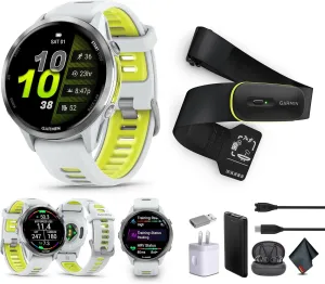 Yellow Band??   Access 600 Fitness Monitor, M-XL?   More Garmin furnish distribution Forerunner 970 Running Smartwatch, GPS Fitness Watch for Men and Women, Titanium with Whitestone Case and Whitestone/Translucent Amp 