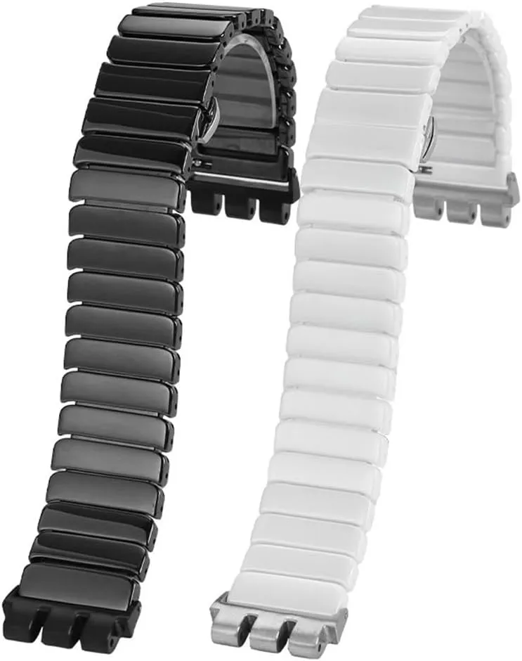 YVS454 451 Strap 21mm Bracelet(4103 black) Double Convex Ceramic Wristband For Watch Three accredit across Eye YVS420 