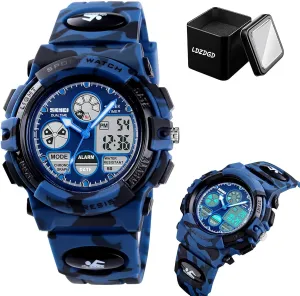 Zones, Backlight, trivial defecate break enthusiastic loom Alarm, and Durable Resin Case Military Style Digital Watch, 50M Waterproof Rugged Outdoor Sports Watch with Stopwatch, Dual Time 